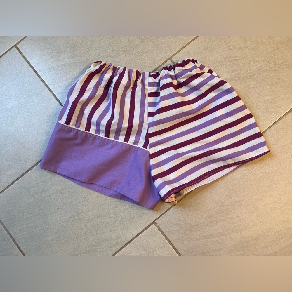 💜 Purple Striped Women's Shorts - Handmade:) 💜